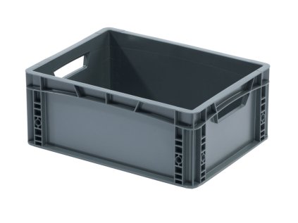 Plastová prepravka 40x30x17 cm, sivá