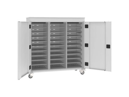 Vozík na nabíjanie elektroniky Wnl 310 + so zásuvkami schuko 230 V, USB A + C (color_body RAL 7035, svetlošedá, color_door RAL 7035, svetlošedá)