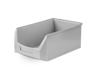 Veľká šedá skosená prepravka D 50x31x20 cm