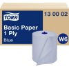 201285 papierove utierky v rolke 1 vrstv tork basic modre w6 navin 250 m 6 ks