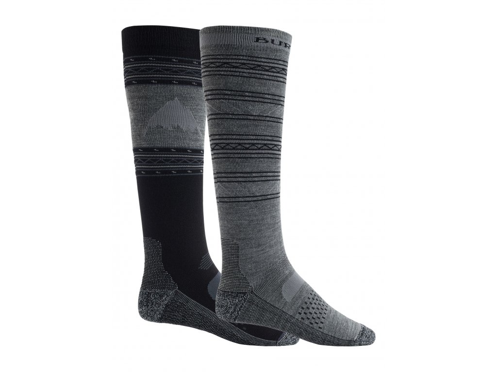 Pánské Ponožky Burton Performance Lightweight Sock 2-Pack True Black (Velikost S)