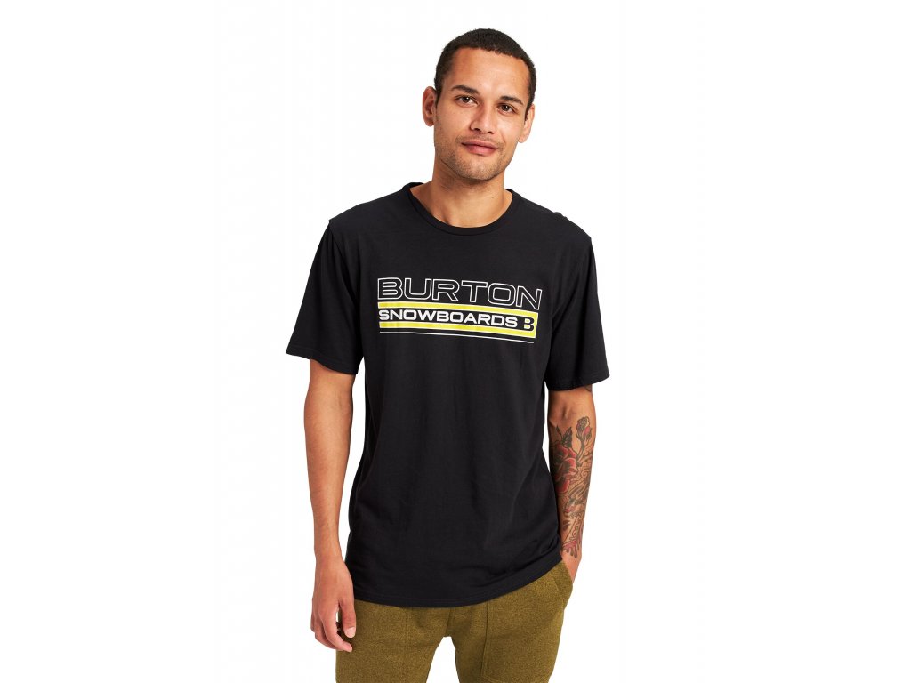 Pánské Tričko Burton Hiddenmeadow Short Sleeve T-Shirt True Black