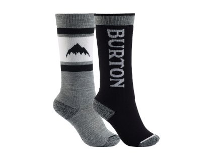 Dětské Ponožky Burton Weekend Midweight Sock 2-Pack True Black