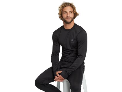Pánské Termoprádlo Burton Lightweight X Base Layer Crewneck True Black