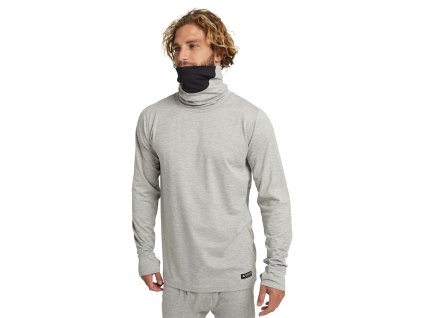 Pánské Termoprádlo Burton Midweight Base Layer Long Neck Shirt Gray Heather