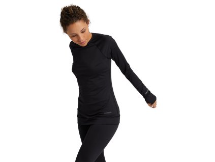 Dámské Termoprádlo Burton Lightweight X Base Layer Crewneck True Black