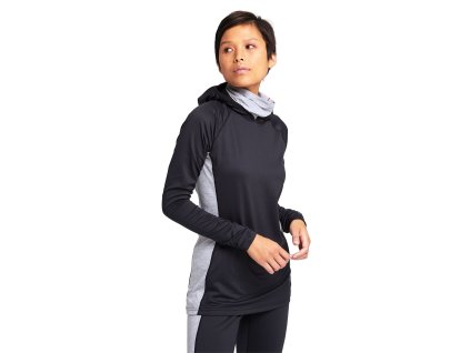 73889 2 damske termopradlo burton midweight x base layer long neck hoodie true black