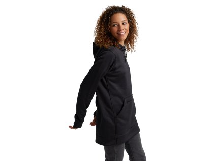 Dámská Mikina Burton Oak Long Pullover Hoodie True Black Heather