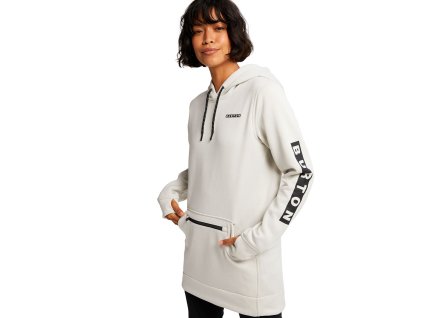 76705 2 damska mikina burton oak long pullover hoodie stout white heather