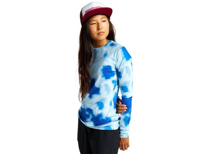 Dámské Termoprádlo Burton Lightweight X Base Layer Crewneck Cobalt Abstract Dye