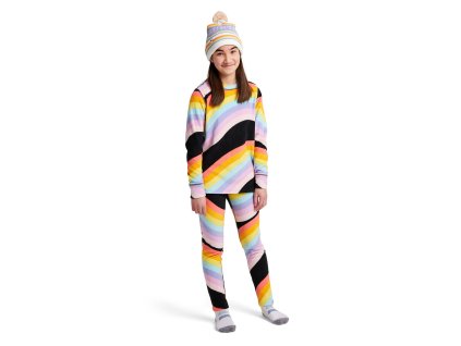 Dětské Termoprádlo Burton Fleece Base Layer Set True Black Rainbow Mashup