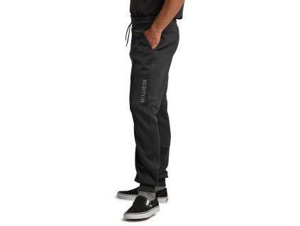 Pánské Tepláky Burton Oak Fleece Pants True Black Heather