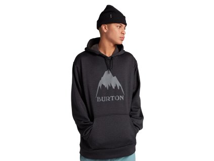 Pánská Mikina Burton Oak Pullover Hoodie True Black Heather