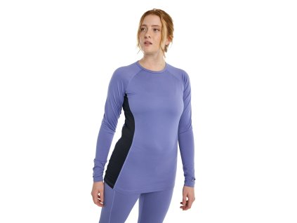 Dámské Termoprádlo Burton Midweight X Base Layer Crewneck Slate Blue