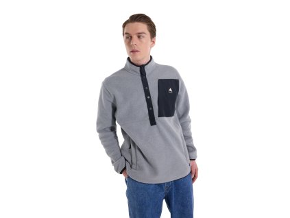 Pánská Mikina Burton Cinder Fleece Pullover Gray Heather