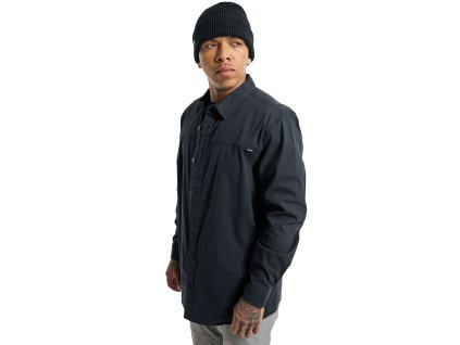 Pánská Košile Burton Work Stretch Long Sleeve Overshirt True Black