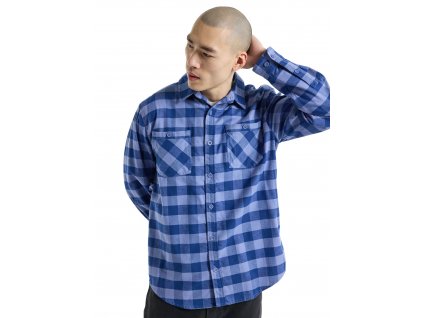 Pánská Košile Burton Favorite Long Sleeve Flannel Slate Blue Buffalo Plaid