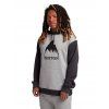 Pánská Mikina Burton Oak Pullover Hoodie Gray Heather/True Black