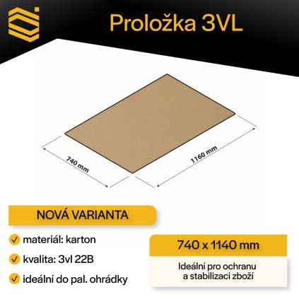 150 Proložka 740x1140mm, 3vl