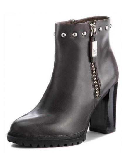 Caprice dámské polokozačky na vysokém podpatku 9-25410-21 dk grey (Velikost 40,5)