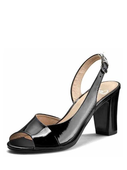 Caprice dámské lakované sandále 9-28311-26 black (Velikost 40,5)