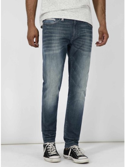Mavi jeans pánské seprané rifle MARCUS SLim Straight Leg modré (Velikost 38/34)