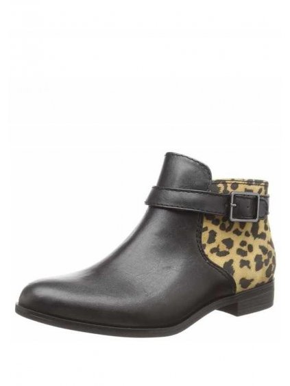 Tamaris kotníkové boty 1-25083-25 černá/leopard (Velikost 41)