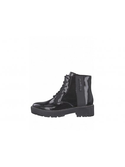 s.Oliver dámská kotníková šněrovací obuv 5-25221-25 black patent