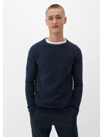 Q/S s.Oliver pánský pletený svetr tmavě modrý
