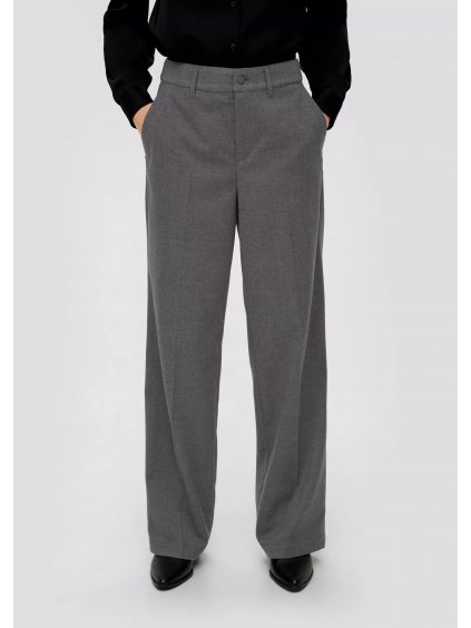 s.Oliver dámské široké kalhoty s puky šedé