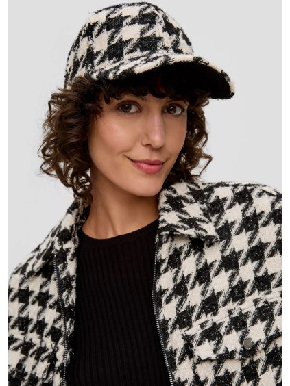 s.Oliver dámská kšiltovka se vzorem černo-bílá