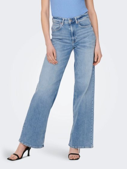 only onlmadisonhighwaistwidelegfitjeans blue