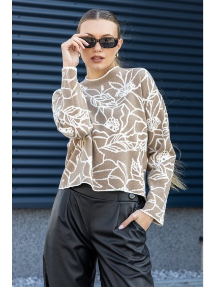 veromoda svetr flora hnedy 9