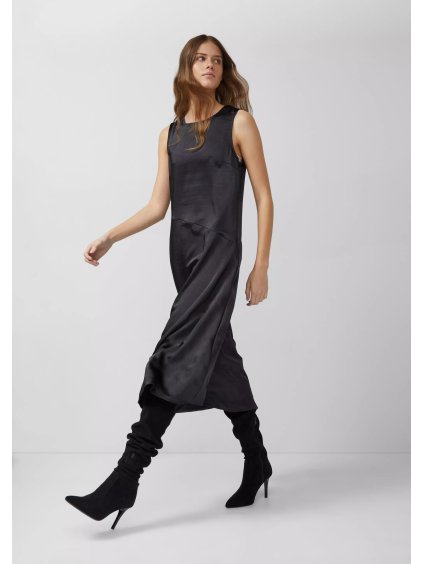 s.Oliver saténové šaty bez rukávů černé