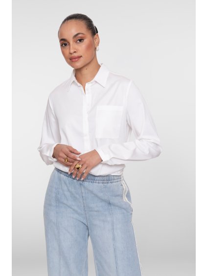Geisha košile s dlouhým rukávem bílá