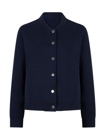 Red Button bomber z materiálu Scuba tmavě modrý