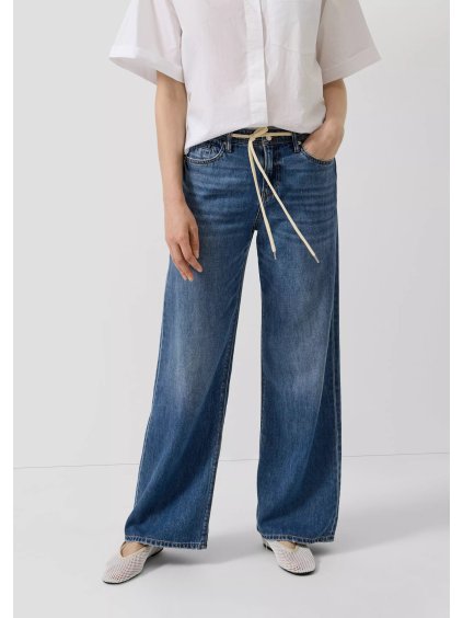 s.Oliver odlehčené džíny se šňůrkou Suri středně modré