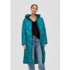 s.Oliver dámský zimní maxi kabát tyrkysový