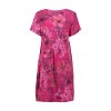 Zabaione dámské lněné šaty s květinovým vzorem Tabeaa růžové