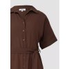 s.Oliver dámské košilové šaty s kapsami čokoládové