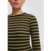 Q/S s.Oliver dámské pruhované triko khaki/černá