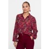 Geisha luxusní prospínací košile vínová