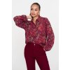 Geisha luxusní prospínací košile vínová
