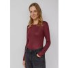 s.Oliver triko se třpytkami dlouhý rukáv vínové