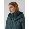 s.Oliver zimní prošívaný kabát s kapucí lahvově zelený