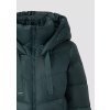 s.Oliver zimní prošívaný kabát s kapucí lahvově zelený