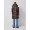 s.Oliver zimní prošívaný kabát s kapucí tmavě hnědý