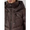 s.Oliver zimní prošívaný kabát s kapucí tmavě hnědý