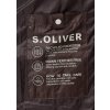 s.Oliver zimní prošívaný kabát s kapucí tmavě hnědý