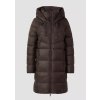 s.Oliver zimní prošívaný kabát s kapucí tmavě hnědý